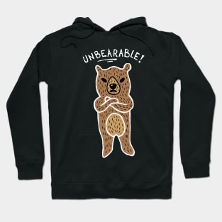 Unbearable Bear (White) Hoodie